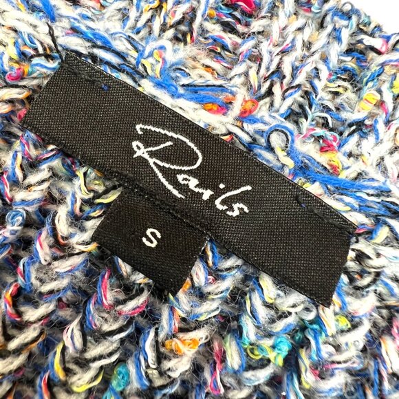 Rails Speckled Blue Elsa Sweater Multicolor Knit Long Sleeve Crewneck Size Small - Picture 9 of 12